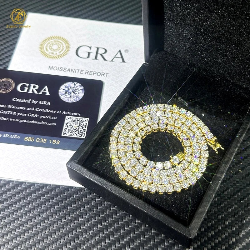 Moissanite Tennis Bracelet – 925 Sterling Silver, VVS D Color