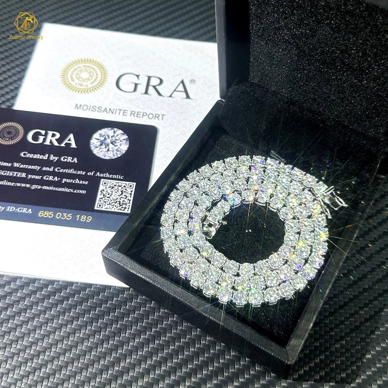 Moissanite Tennis Bracelet – 925 Sterling Silver, VVS D Color