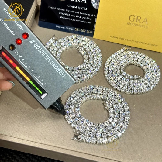 Moissanite Tennis Bracelet – 925 Sterling Silver, VVS D Color